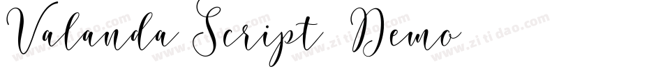 Valanda Script (Demo)字体转换